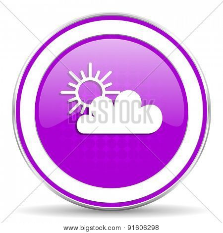 cloud violet icon waether forecast sign