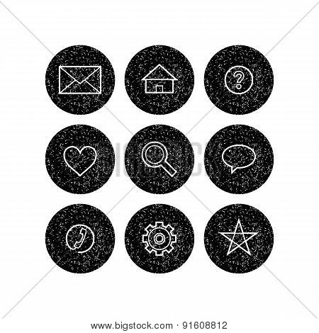 Grunge icons set