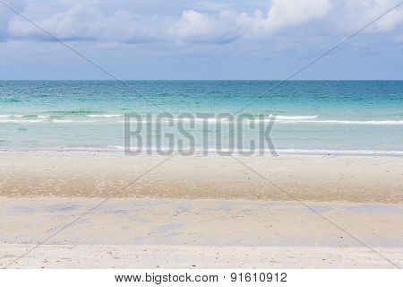 Tropical sand beach in sattahip Thailand