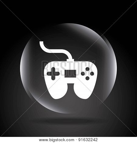 Video game design over black background vector illustration