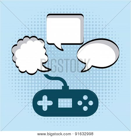 Video game design over blue background vector illustration