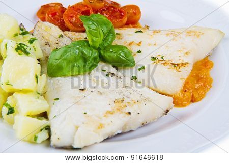 fresh code and vegetables
