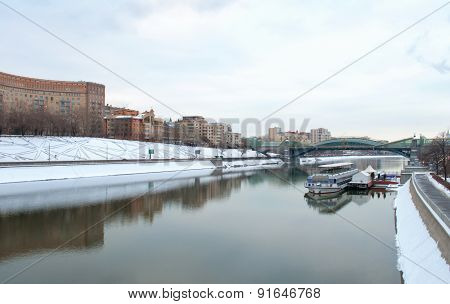 Motor ship on the River
