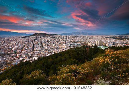 Athens from Lycabettus Hill.