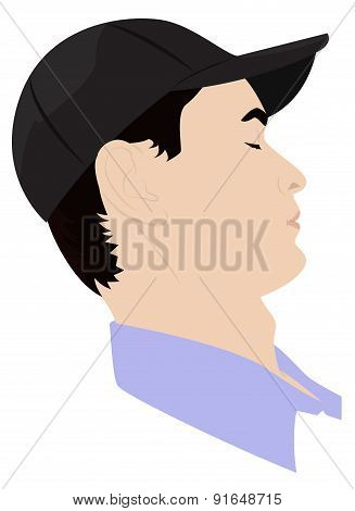 Portrait Of A Man Dozing