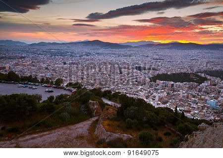 Athens from Lycabettus Hill.