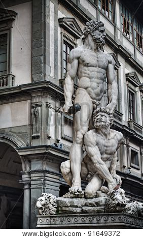 Hercules And Cacus Statue In Hdr