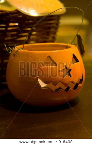 Halloween svíčkách stín