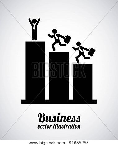 Business design over gray background vector illustration