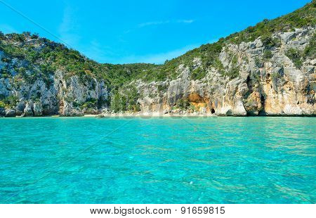 White Beach And Turquoise Water In Orosei Gulf