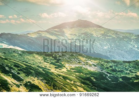Chorna hora mountain range.  Carpathian mountains. Ukraine