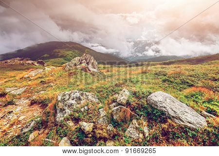 Chorna hora mountain range.  Carpathian mountains. Ukraine