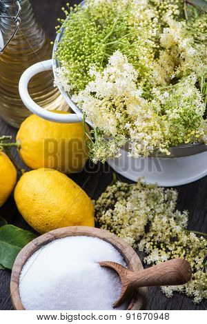 Preparation Of Homemade Elderflower Cordial