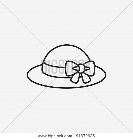 Sun Hat Line Icon