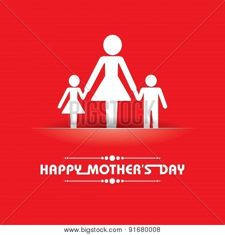 Stylish  Happy Mother's Day Greeting stock vector
