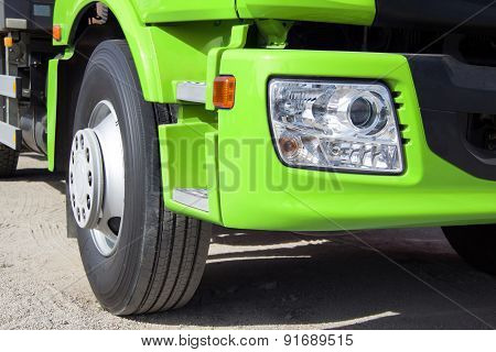 Green Truck With Big Wheels