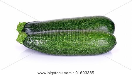 Zucchini Courgette Isolated On The White Background