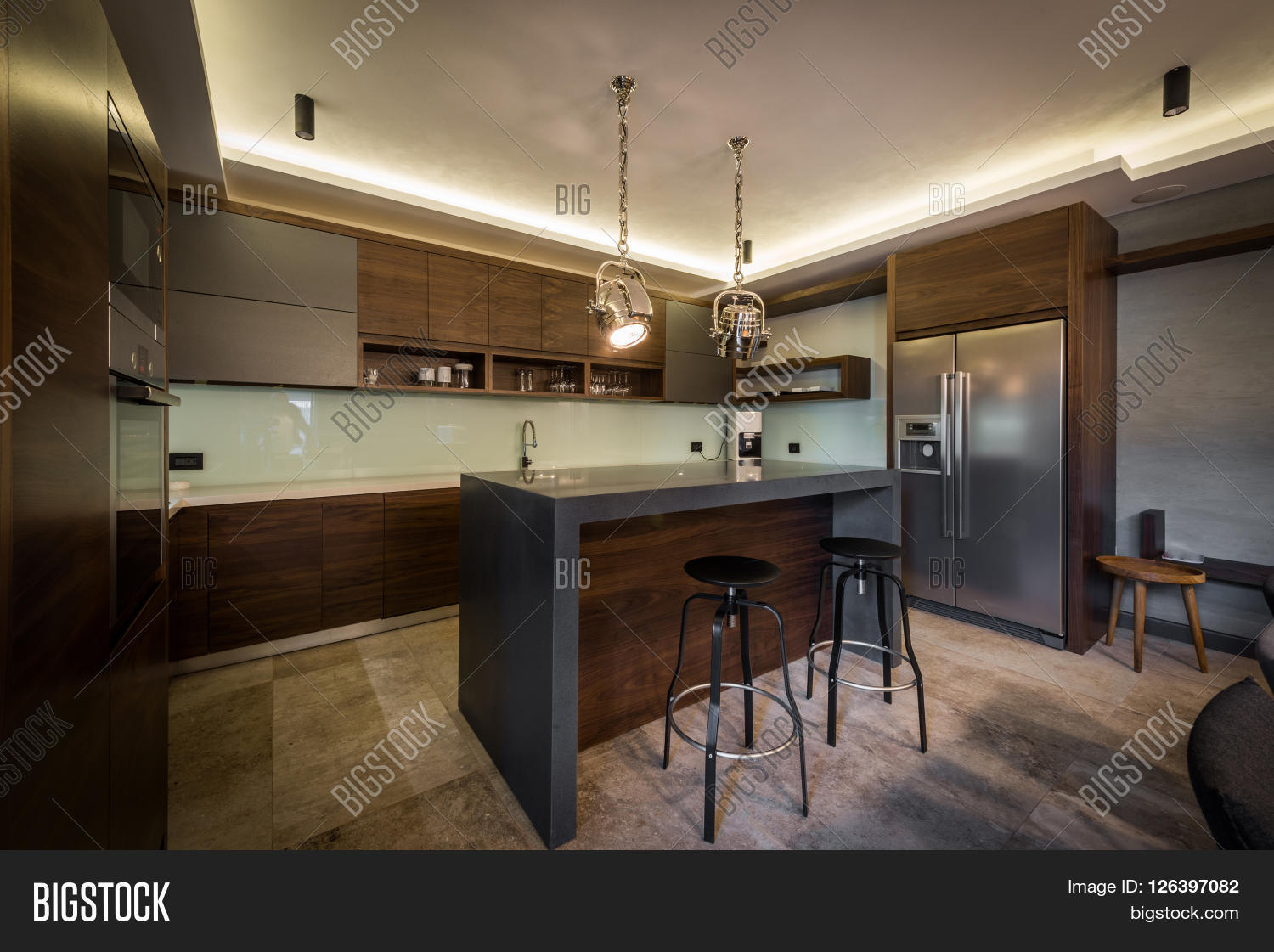 Stools Kitchen Bar Image & Photo (Free Trial) | Bigstock