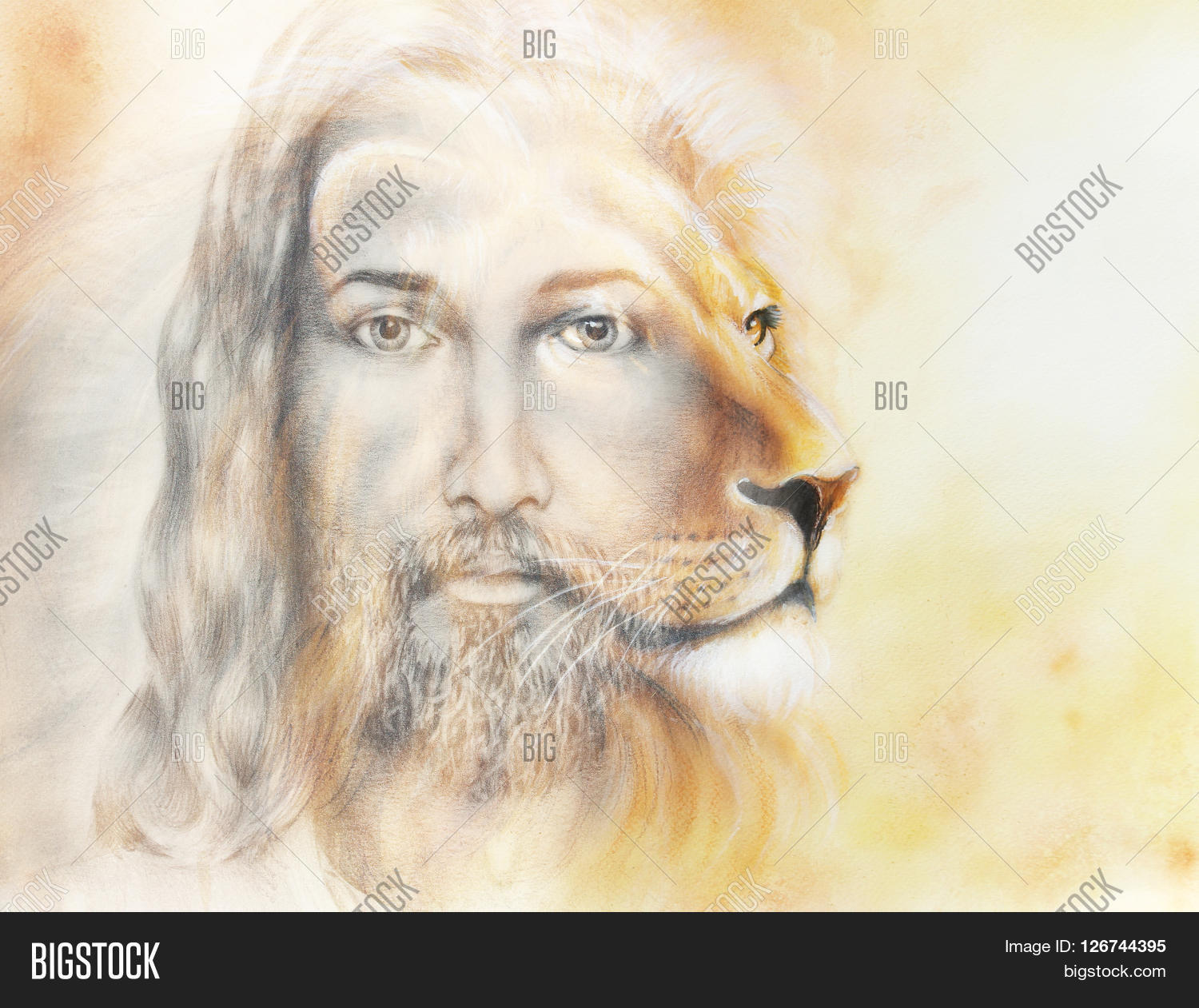 Painting Jesus Lion, Image & Photo (Free Trial) Bigstock