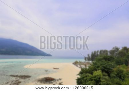 de-focused beautiful tropical beach at Koh Lipe islannd Thailand
