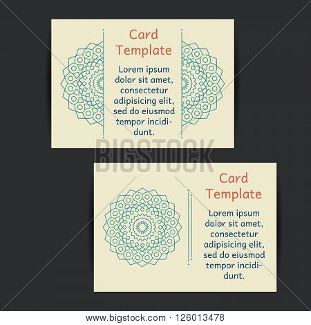 Set of two universal card template designs perfect for brochure covers leaflets flyers cards and invitations. Green eco. Event announcement flyer card.