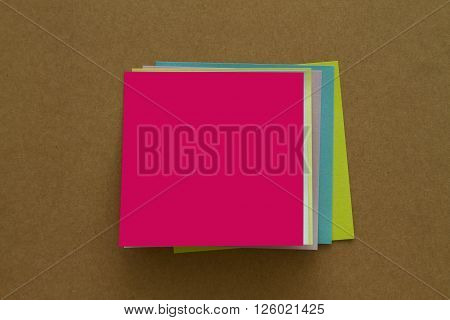 Blank Sticky Notes. Write your message. Colorful sticky notes.