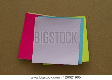 Blank Sticky Notes. Write your message. Colorful sticky notes.