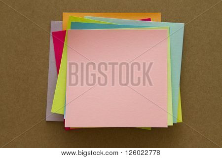Blank Sticky Notes. Write your message. Colorful sticky notes.