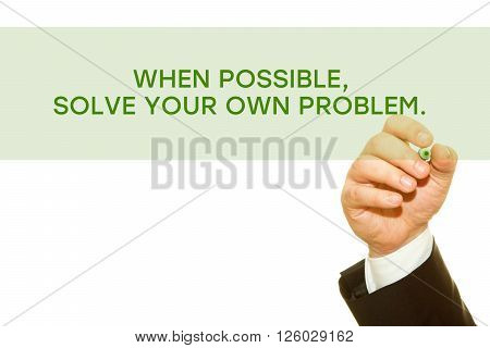 Businessman hand writing 