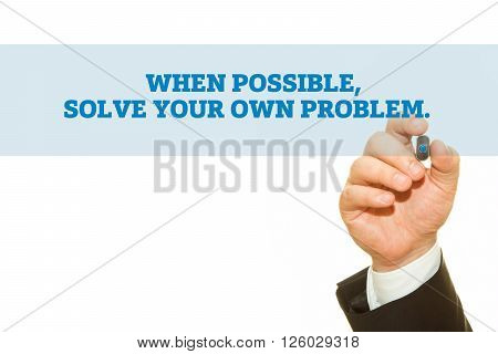 Businessman hand writing 