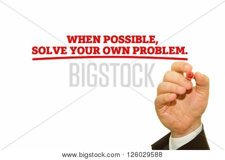 Businessman hand writing 