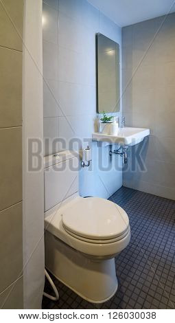 Modern powder room. Modern interior design minimal style