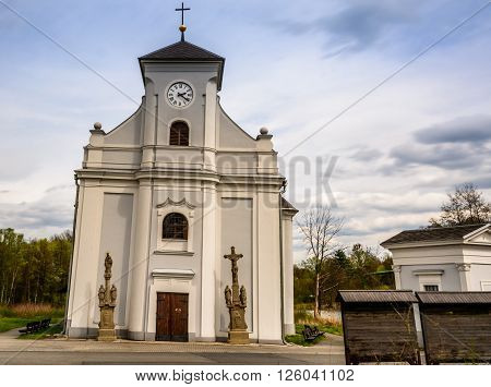 Czech church of saint Petr from Alkantara in Karvina