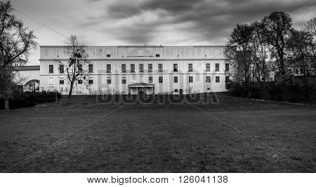 Czech castle Karvina Frystat black and white photography