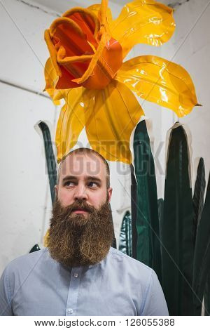Portrait Of Designer Steven Visser At Fuorisalone 2016 In Milan, Italy