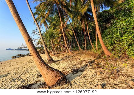 Taling Ngam Beach At Evening