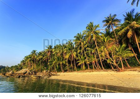 Taling Ngam Beach At Evening