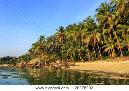Taling Ngam Beach At Evening
