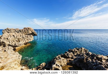 Beautiful sea shore in Cyprus