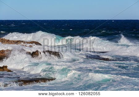 Beautiful sea shore in Cyprus