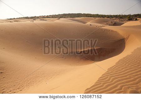red sand dune, sand hill in Muine, Vietnam