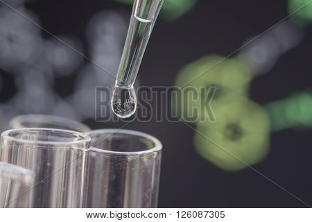 Liquid Drop On Test Tube