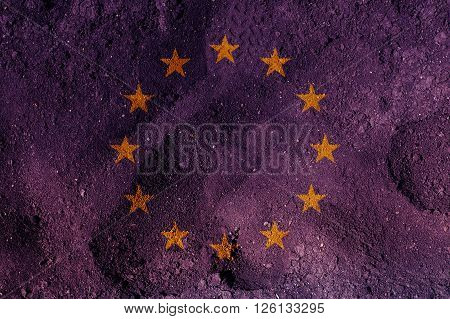 An European flag raster illustration (background, texture).