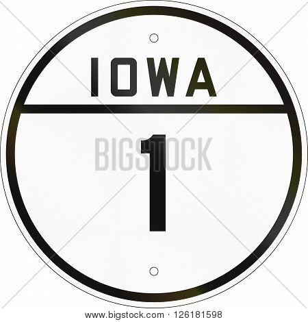Historic Iowa Route Shield From 1926 Used In The United States