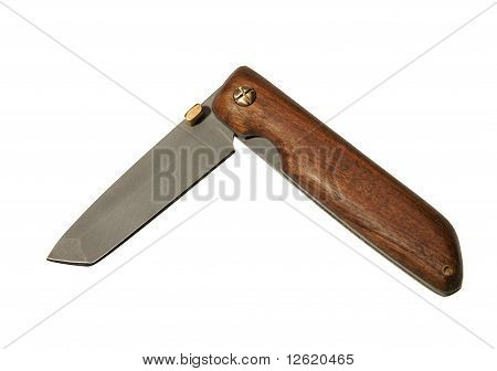 Penknife บนพื้นหลังสีขาว