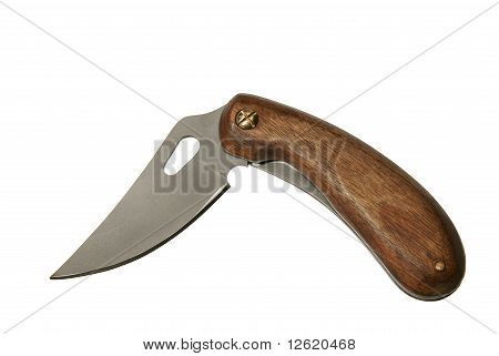 Penknife บนพื้นหลังสีขาว