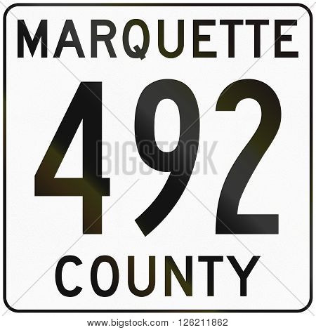 Image Of A Michigan County Route Shield - Marquette County