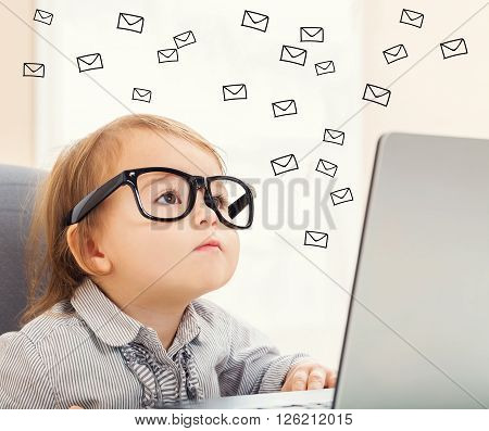 Email Concept With Toddler Girl