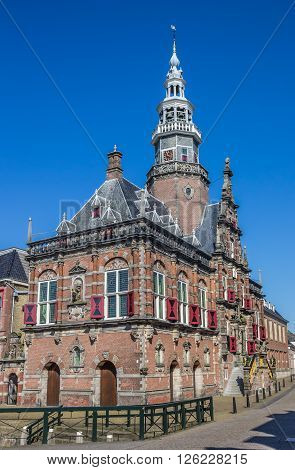 Town hall in the historical city Bolsward Holland