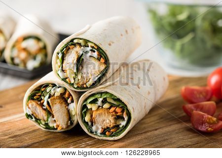 Tandoori Chicken Wrap With Tzatziki